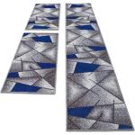 Blaue Moderne Rechteckige Design-Teppiche 3-teilig 