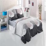 Anthrazitfarbene Moderne Bettwäsche Sets & Bettwäsche Garnituren mit Reißverschluss aus Renforcé maschinenwaschbar 155x220 