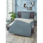 Reduzierte Blaue Biberna Bettwäsche Sets & Bettwäsche Garnituren aus Flanell 135x200 