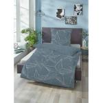 Reduzierte Blaue Sterne Biberna Bettwäsche Sets & Bettwäsche Garnituren aus Flanell 155x220 