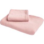 Rosa Baumwollbettwäsche mit Reißverschluss aus Musselin 135x200 