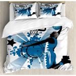 Blaue Bettwäsche Sets & Bettwäsche Garnituren mit Reißverschluss 135x190 