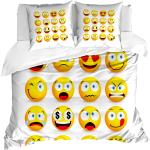 Gelbe twentyfour Geschirrartikel Emoji Bettwäsche Sets & Bettwäsche Garnituren 200x200 