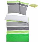 Reduzierte Grüne Moderne Tom Tailor Biberbettwäsche mit Reißverschluss aus Baumwolle 135x200 3-teilig 