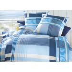 Blaue Moderne Dormisette Feinbiber Bettwäsche mit Reißverschluss aus Renforcé maschinenwaschbar 135x200 