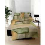 Reduzierte Olivgrüne KAEPPEL Feinbiber Bettwäsche mit Reißverschluss aus Baumwolle 135x200 2-teilig 