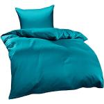 Petrolfarbene Unifarbene Bettwaesche-mit-Stil Bettwäsche Sets & Bettwäsche Garnituren aus Jersey 135x200 