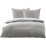 Braune Melierte Bettwaesche-mit-Stil Bettwäsche Sets & Bettwäsche Garnituren mit Reißverschluss aus Mako-Satin 220x200 