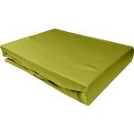 Grüne Bettwaesche-mit-Stil Spannbettlaken & Spannbetttücher aus Mako-Satin maschinenwaschbar 90x200 