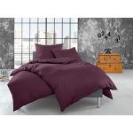 Unifarbene Bettwaesche-mit-Stil Bettwäsche Sets & Bettwäsche Garnituren mit Reißverschluss aus Flanell 70x90 