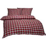 Rote Gingham Landhausstil Bettwaesche-mit-Stil Bettwäsche Sets & Bettwäsche Garnituren mit Reißverschluss aus Baumwolle 200x200 