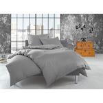 Graue Unifarbene Bettwaesche-mit-Stil Bettwäsche Sets & Bettwäsche Garnituren mit Reißverschluss aus Flanell 