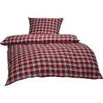 Rote Gingham Landhausstil Bettwaesche-mit-Stil Bettwäsche Sets & Bettwäsche Garnituren mit Reißverschluss aus Baumwolle 70x90 