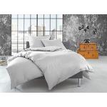 Weiße Unifarbene Bettwaesche-mit-Stil Bettwäsche Sets & Bettwäsche Garnituren mit Reißverschluss aus Flanell 155x200 