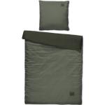 Dunkelgrüne Bettwäsche Sets & Bettwäsche Garnituren mit Reißverschluss aus Jersey 135x200 