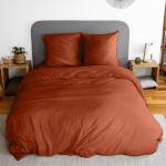Terracottafarbene Moderne Bettwäsche Sets & Bettwäsche Garnituren mit Knopf aus Polyester schnelltrocknend 240x220 
