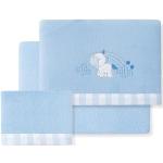 INTERBABY · Fleece-Plüsch-Bettlaken-Set für Babybett "Unicornio Nube" blau · 3- Teilig Winter -Bettwäsche-Set für Babywiege