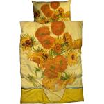 Blumenmuster Van Gogh Bettwäsche Sets & Bettwäsche Garnituren mit Blumenmotiv mit Reißverschluss aus Satin maschinenwaschbar 