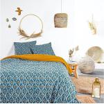 Blaue Boho Bettwäsche Sets & Bettwäsche Garnituren aus Baumwolle 240x220 
