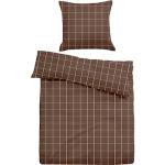 Braune Karo Tom Tailor Bettwäsche Sets & Bettwäsche Garnituren mit Reißverschluss aus Flanell 155x200 