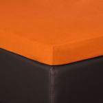 Bettwaren-Shop Topper Spannbettlaken Hausmarke 180x200 - 200x220 cm orange