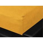 Gelbe Bettwaren-Shop Spannbettlaken & Spannbetttücher aus Baumwolle 200x200 