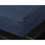 Marineblaue Bettwaren-Shop Spannbettlaken & Spannbetttücher aus Jersey trocknergeeignet 140x200 