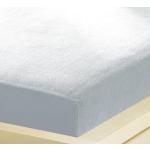 BETTWARENSHOP Spannbettlaken »Feinbiber wasserdicht«, (1 St), Bettlaken und Matratzenschutz in einem, grau, hellgrau
