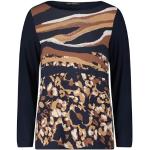Reduzierte Dunkelblaue Langärmelige Betty Barclay U-Boot-Ausschnitt T-Shirts aus Jersey für Damen Größe M 
