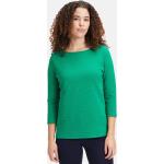 Grüne Unifarbene 3/4-ärmelige Betty Barclay U-Boot-Ausschnitt Basic-Shirts für Damen Größe L 