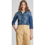 Blaue Betty Barclay Mini Übergangsjacken aus Baumwolle Cropped für Damen Größe XL 