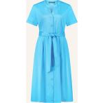 Blaue Kurzärmelige Betty Barclay Freizeitkleider aus Baumwolle für Damen Größe M 