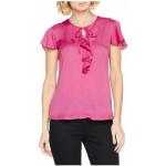 Fuchsiafarbene Langärmelige Betty Barclay Rundhals-Ausschnitt T-Shirts für Damen 1-teilig 