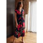 Reduzierte Blumenmuster Kurzärmelige Betty Barclay Maxi V-Ausschnitt Sommerkleider aus Viskose für Damen 