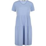 Reduzierte Blaue Kurzärmelige Betty Barclay Mini V-Ausschnitt Minikleider & kurze Kleider aus Jersey für Damen Größe XL 