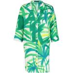 Reduzierte Grüne Oversize Langärmelige Betty Barclay Mini Sommerkleider aus Leinen für Damen Größe M 