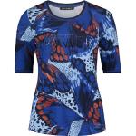 Blaue Halblangärmelige Betty Barclay Rundhals-Ausschnitt T-Shirts aus Viskose enganliegend für Damen Größe L 
