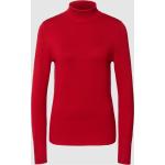 Rote Unifarbene Betty Barclay Rollkragen Strickpullover aus Viskose für Damen Größe L 