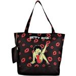 Schwarze Betty Boop Einkaufstaschen & Shopping Bags mit Reißverschluss aus Polyester für Damen 