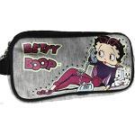 Schwarze Betty Boop Schminktaschen & Make-Up Taschen mit Reißverschluss aus Stoff 