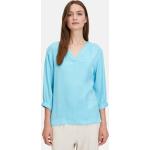 Blaue 3/4-ärmelige BETTY & CO V-Ausschnitt Blusenshirts & Schlusen für Damen Größe L 
