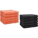 Anthrazitfarbene Betz Gästehandtücher mit Orangenmotiv aus Baumwolle maschinenwaschbar 30x50 10-teilig 