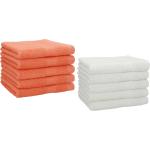 Weiße Betz Gästehandtücher mit Orangenmotiv aus Baumwolle maschinenwaschbar 30x50 10-teilig 