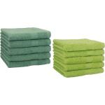 Tannengrüne Betz Gästehandtücher aus Baumwolle maschinenwaschbar 30x50 10-teilig 