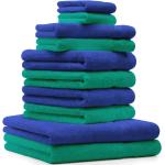 Betz 10-tlg. Handtuch-Set CLASSIC 100% Baumwolle 2 Duschtücher 4 Handtücher 2 Gästetücher 2 Seiftücher Farbe smaragdgrün und royalblau - blau 0244