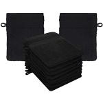 Schwarze Betz Handtücher aus Frottee maschinenwaschbar 10-teilig 