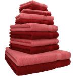 Rubinrote Betz Gästehandtücher aus Baumwolle maschinenwaschbar 30x50 12-teilig 