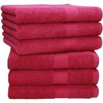 Rote Betz Handtücher Sets aus Frottee maschinenwaschbar 50x100 6-teilig 