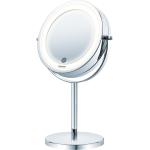 Silberne BEURER BS Schminkspiegel & Kosmetikspiegel aus Chrom LED beleuchtet 