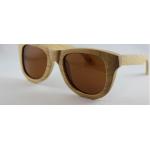 BEWELL Holz Sonnenbrille Holzbrille Eiche Natur mit Etui polarisiert CE Tracht